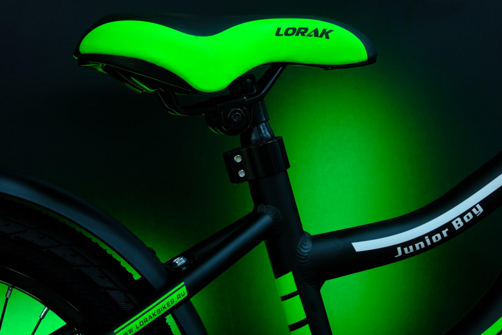 Lorak Junior 14 Boy Матовый Чёрный/Зелёный