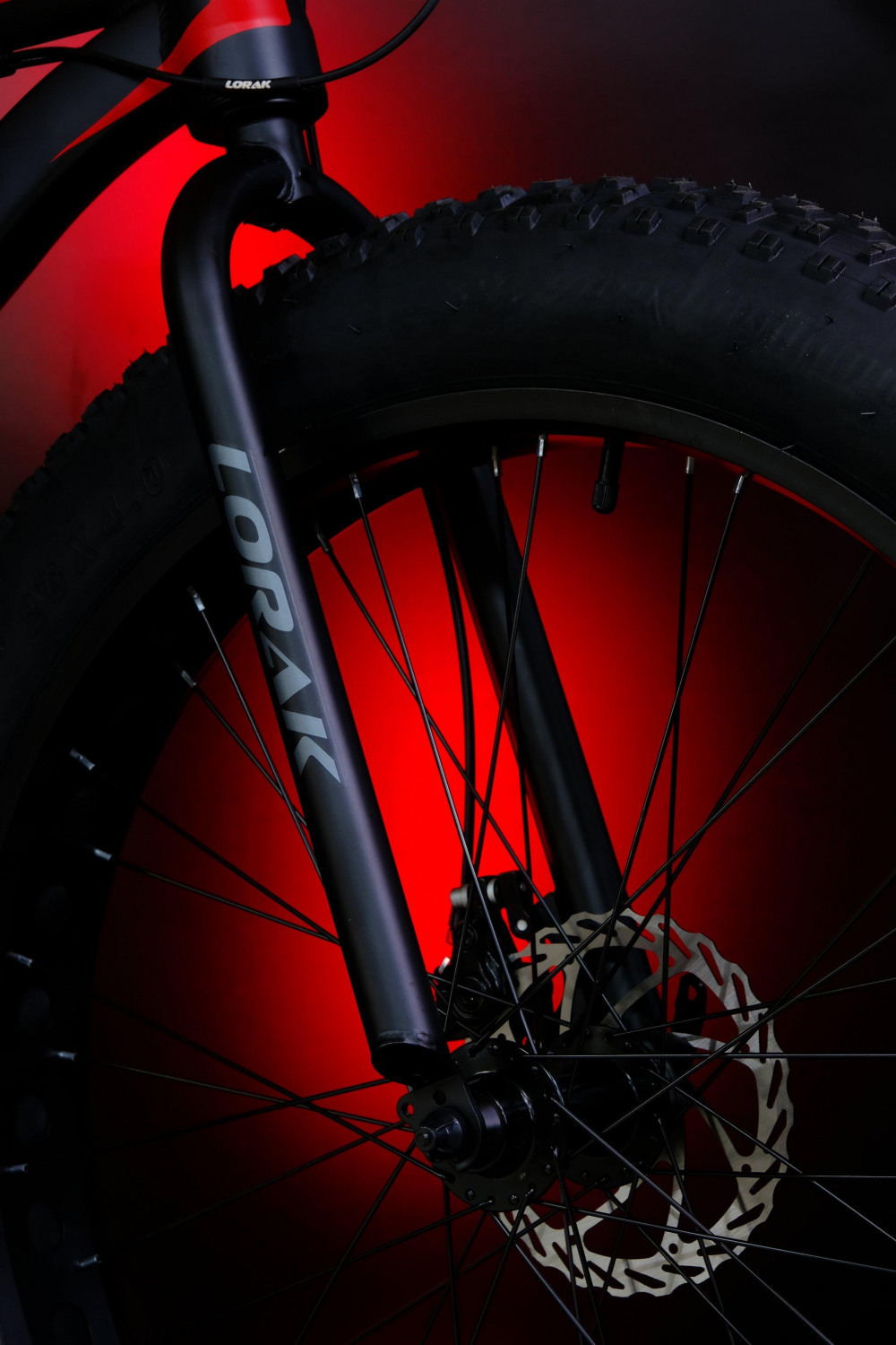 LORAK FAT Safe 26 Матовый Чёрный/Красный рама 21 (на рост 183-190)