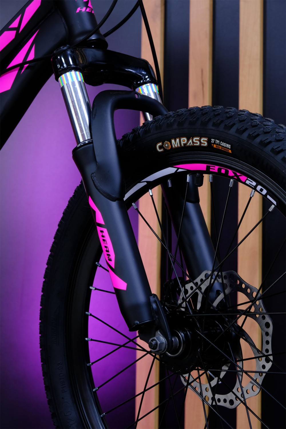 HEAM FOX 20 Girl Матовый Чёрный/Розовый