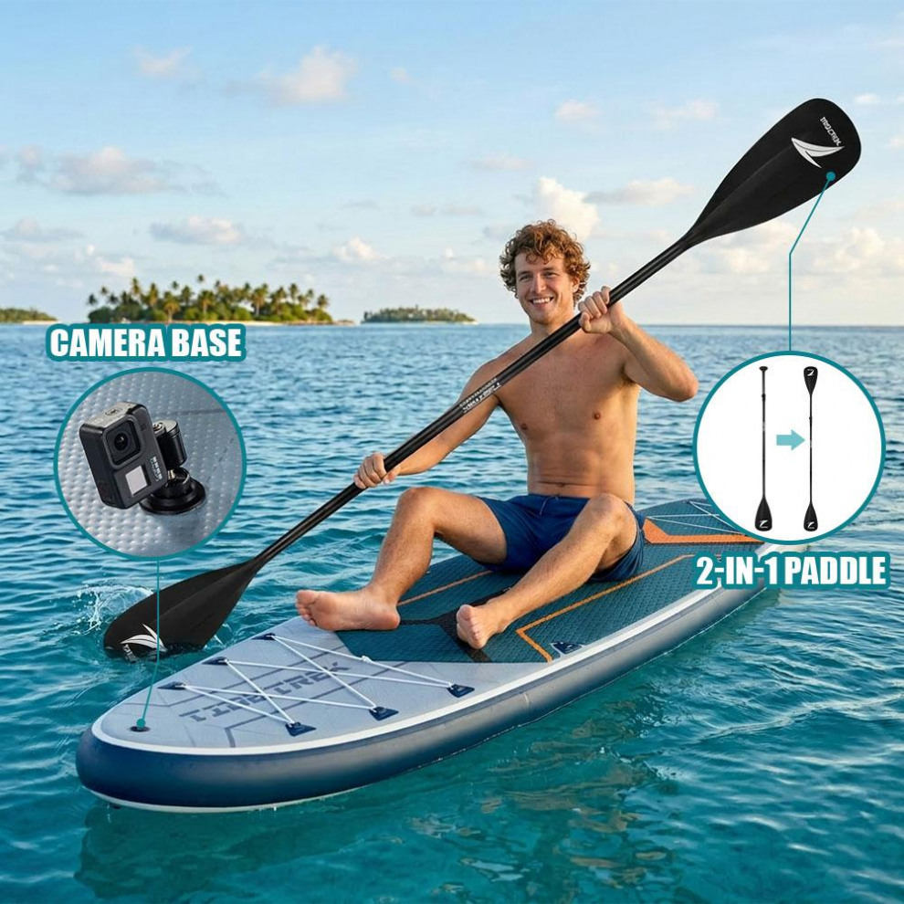 Сапборд TIDETREK SUPTT72F (350*89*15) синий с сиденьем и двойным веслом, код 78945